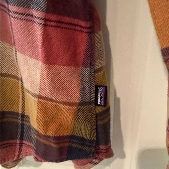 Patagonia Women's Plaid Button-Down Shirt - Red, Yellow, Black - Picture 3 of 6